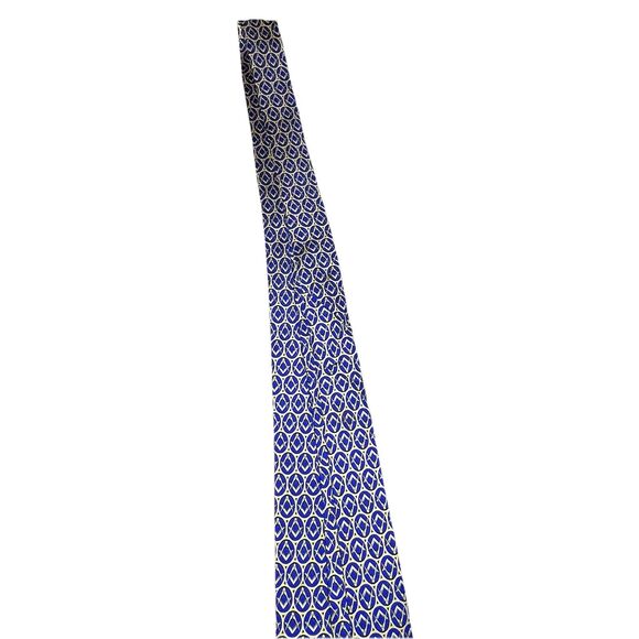 The Craftsman's Apron Masonic Royal Arch Symbol Silk Tie Blue Gold Maroon - Picture 3 of 7